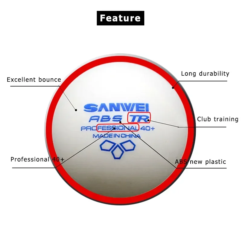SANWEI-ABS TR Pelotas de tenis - Table Tennis Livescore reseña y precio