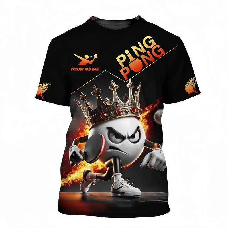 Camiseta con patrón de tenis d - Table Tennis Name reseña y precio