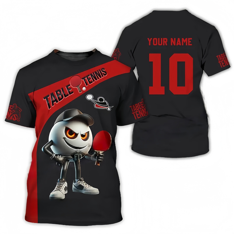 Camiseta con patrón de tenis d - Table Tennis Name reseña y precio